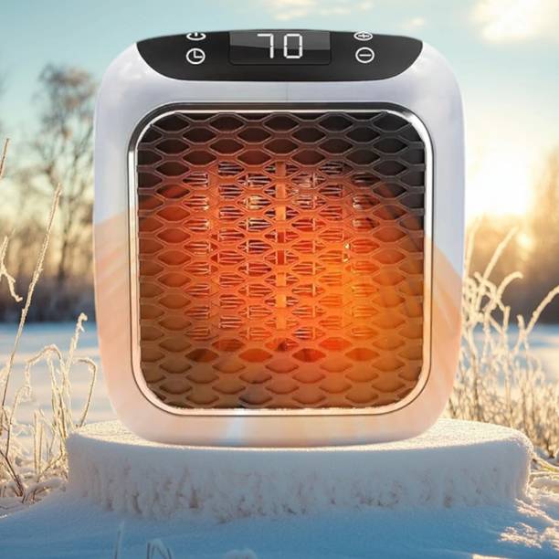 NAVDEVI Electric Handy Fan Heater Home For Bedroom & Offices in Winter with Remote Fan Room Heater