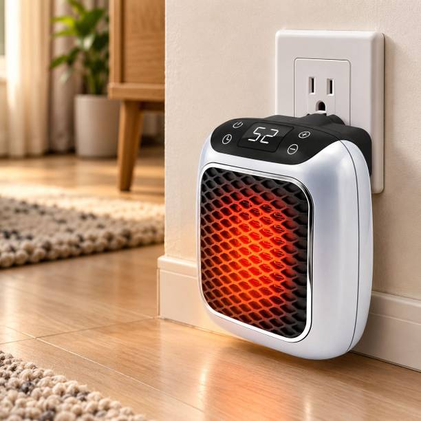 REGENTECOM Space Saving Wall Outlet Fan Heater Portable Room Heater with Timer Fan Room Heater