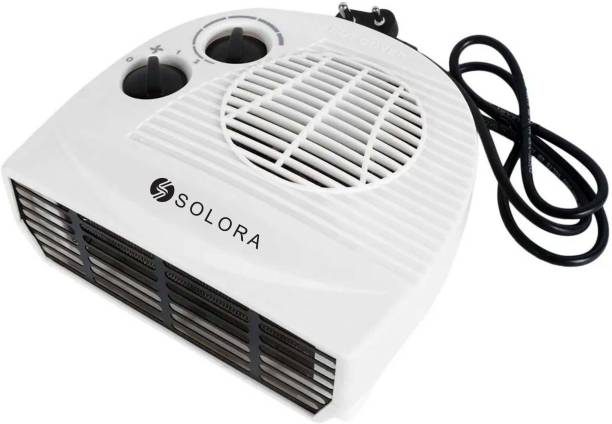 Solora PURE-BLISS 1000W/2000W Electric Fan Heater, White (100% Copper Wire) Fan Room Heater