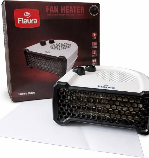 FLAURA Portable Fan Heater with Dual Control Knobs for office and home use Fan Room Heater