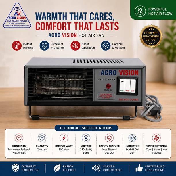 ACRO VISION SHOPSY-HEAT CONVECTOR Fan Room Heater