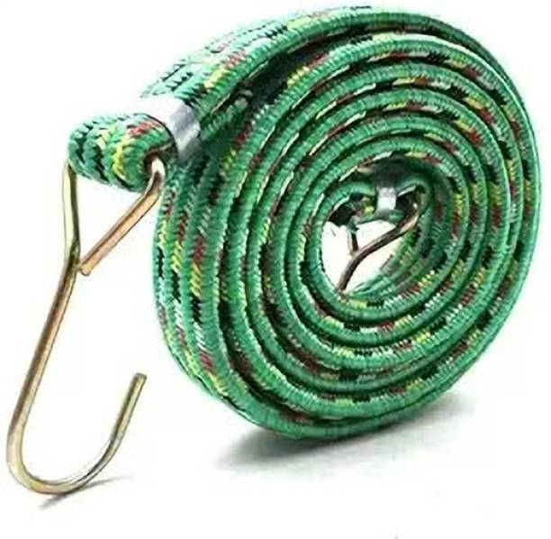 dinojames tretchable Elastic Rope with Durable Steel Hooks, Flat Rubber Multicolor