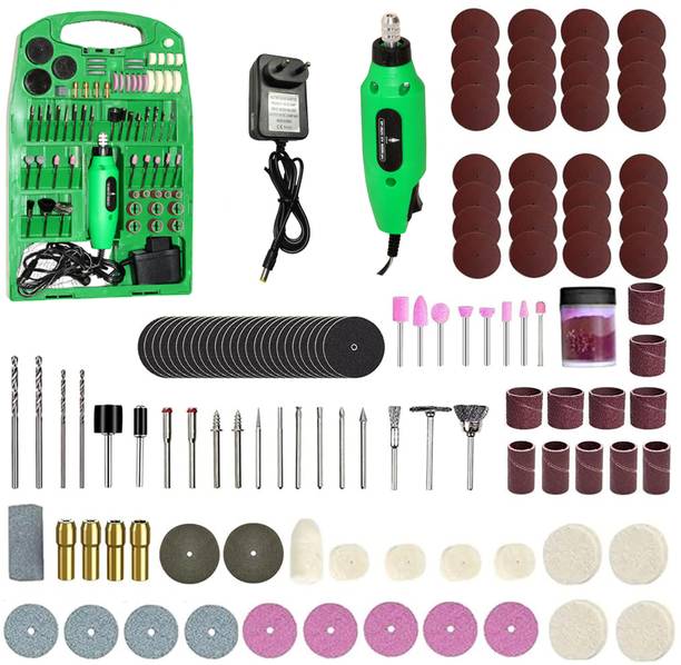 Digital Craft Set Ideal for Wood Carving, Cutting, Polishing & Crafting Versatile 12V Mini Rotary Tool Kit 16000 RPM High-Speed Die Grinder 123-Piece Accessories Rotary Tool