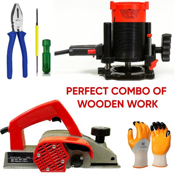 RanPra COMBO OF 12 MM ROUTER MACHINE & 82MM POWER PLANER FOR WOOD DESIGN Corded Planer