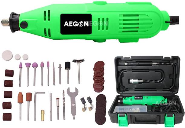 AEGON AG-DG130 Multifunctional 130W Mini Rotary 52 Pieces Die Grinder Kit for Jade Carving, Wood Punching, Sanding, Buffing, Polishing, Engraving Rotary Tool