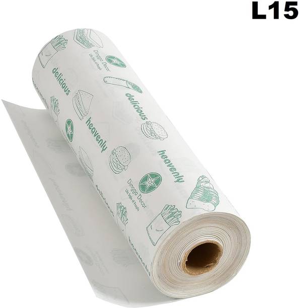 LTL Butter Paper 25 Meter for Kitchen use paper, Sandwich, Burger, roti Paper Self Design Roti Round Flap Cover
