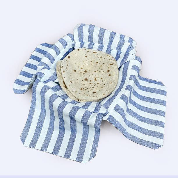 Aarnikawrap Roti Clothes Wrap with Flaps Casement Cotton Cloth Striped Roti Square Flap Cover