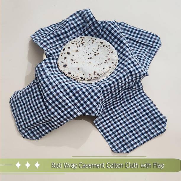 Aarnikawrap Roti Clothes Wrap with Flaps Casement Cotton Cloth Solid Roti Square Flap Cover