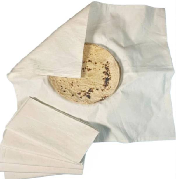 sai fashion Cotton Single Layer Roti Clothes Wrap (14x14 inches) Muslin Cheese Cloth Solid Roti Square Flap Cover