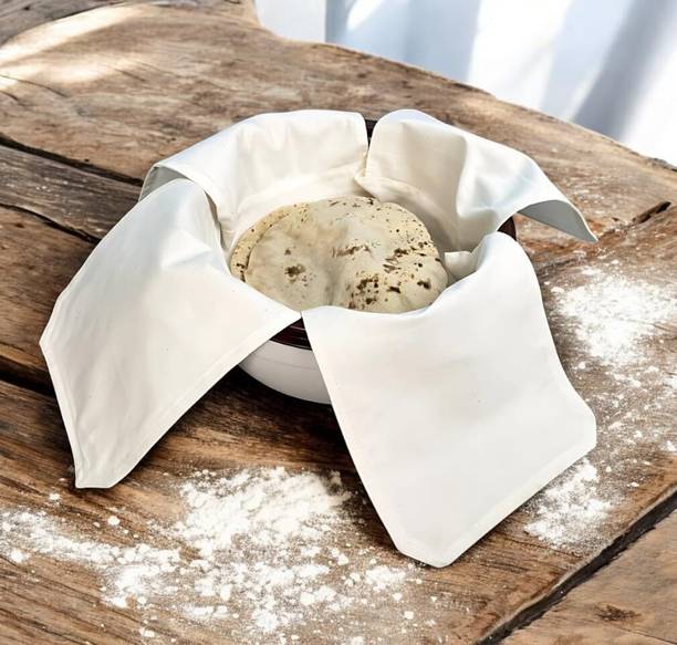 Mooz Roti Clothes Wrap, Roti Cover, Roti Cover Cloth Cotton, Pack of 2 Solid Roti Round Flap Cover