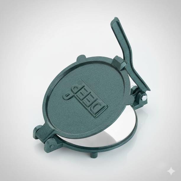 Deep 6.5 inch Cast Iron Manual Puri Press/Poori Maker, Non-Electric, Non-Roti Prees Roti and Khakra Maker