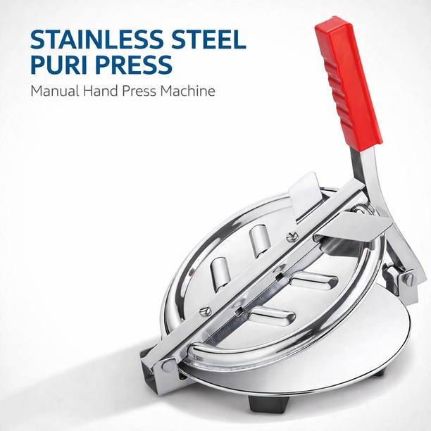 kinjal Puri Press Stainless Steel Manual Puri Maker Machine | Papad Tortilla Roti and Khakra Maker