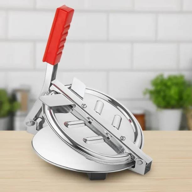 SME Heavy Quality Stainless Steel, Puri Maker Press Machine with Handle Roti and Khakra Maker