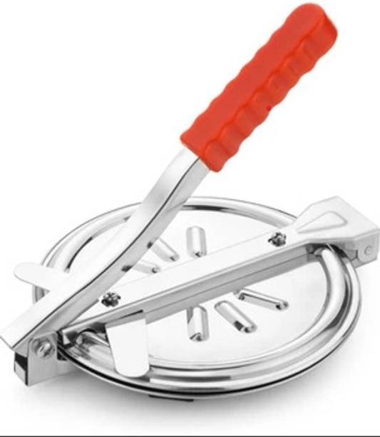JEEYANA ENTERPRISE Heavy-Duty Stainless Steel Manual puri Press with Handle (6.50 inch) Roti and Khakra Maker