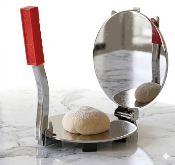 Rangeenn Heavy Duty 6.5 Inch Stainless Steel Puri Press & Papad Maker Tool Roti and Khakra Maker