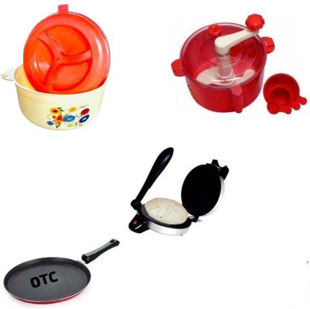 OTC Free Dosa Tawa Combo Of RM-3100 Electric Non Stick 1 Year Warranty CPM-10 Roti and Khakra Maker