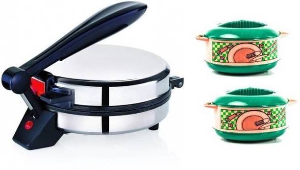 Gi-Shop Roti Maker With 2 Casserole Combo Pack In Multicolor Roti and Khakra Maker
