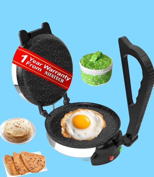 NIFA TECH ® Electric Automatic Roti Maker Machine with 1100 Watts Roti/Chapati/Paratha RT9 Roti and Khakra Maker