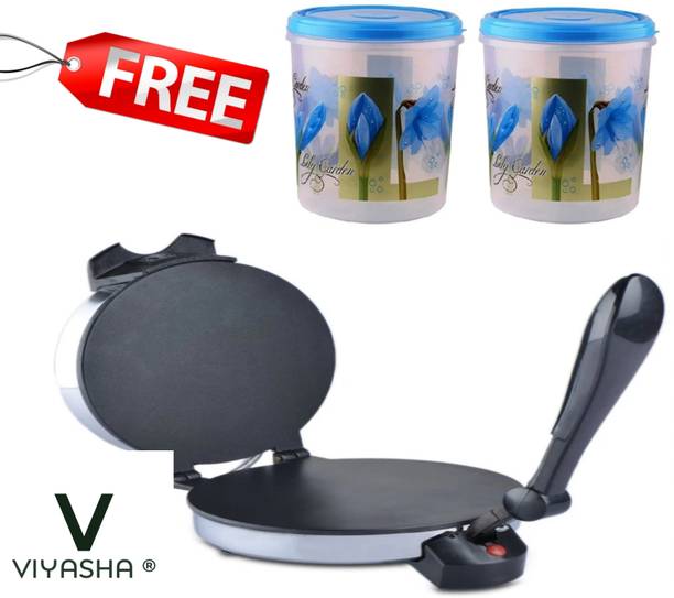Viyasha ®Indian Chapati Roti/Maker Free 2pcs container IN Roti and Khakra Maker