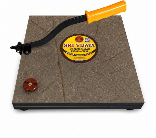 SV Stone grey Wooden Chapati Press Machine | Roti & Puri Maker with Handle Roti and Khakra Maker