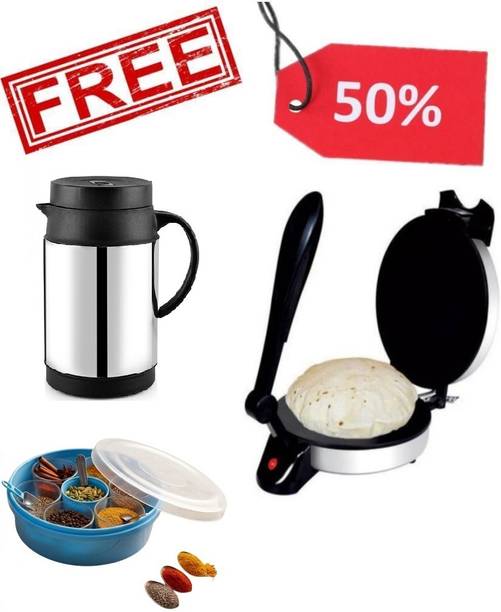 OTC Free Dosa Tawa Combo Of RM-3100 Electric Non Stick 1 Year Warranty CPM-120 Roti and Khakra Maker
