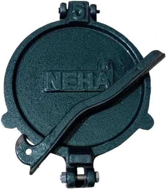 Neha Roti Maker Press-Heavy Duty Cast Iron with SS Plates - Manual Chapati Presser Roti and Khakra Maker