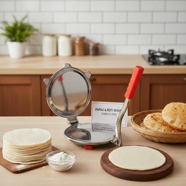 DhaBrij Stainless Steel Roti & Papad Maker Press Roti and Khakra Maker