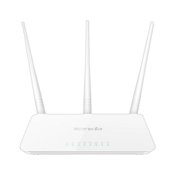 TENDA F3 Wireless Router 2.4 GHz 300 Mbps Wifi Speed Single Band External Antenna Ethernet (Cable Broadband)