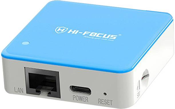 HI-FOCUS ALL SIM SUPPORTED 4G WINGLE WIFI+LAN+USB TATERING SUPPORTED 3 IN 1 DEVICE 4G Router 2.4 GHz 150 Mbps Wifi Speed Dual Band Internal Antenna MiFi (Sim Based), Ethernet (Cable Broadband)