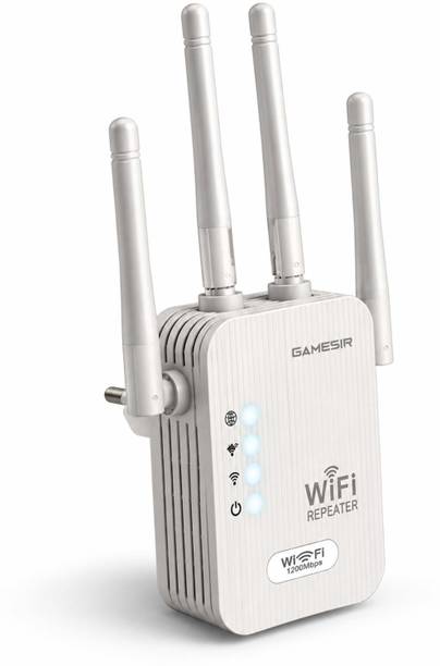 GameSir Wi-Fi ,Extender Up to 300Mbps ,Repeaters WiFi Range Extender 2.4 GHz 300 Mbps Wifi Speed Dual Band External Antenna Ethernet (Cable Broadband)