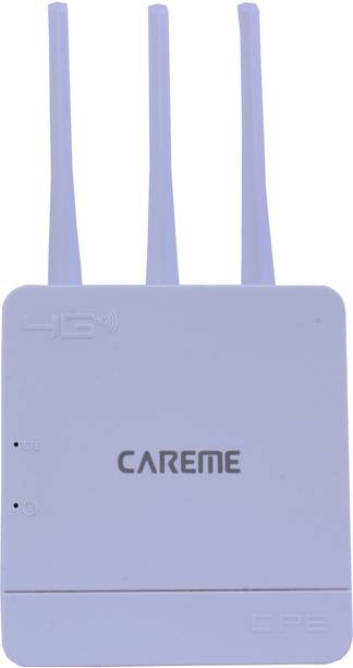 CareME CM-4G-303 PRO Wi-Fi 6 4G/5G Sim Supported Connect with WiFi Camera/Laptop/Mobile 4G Router 2.4 GHz 300 Mbps Wifi Speed Single Band Internal & External Antenna MiFi (Sim Based)