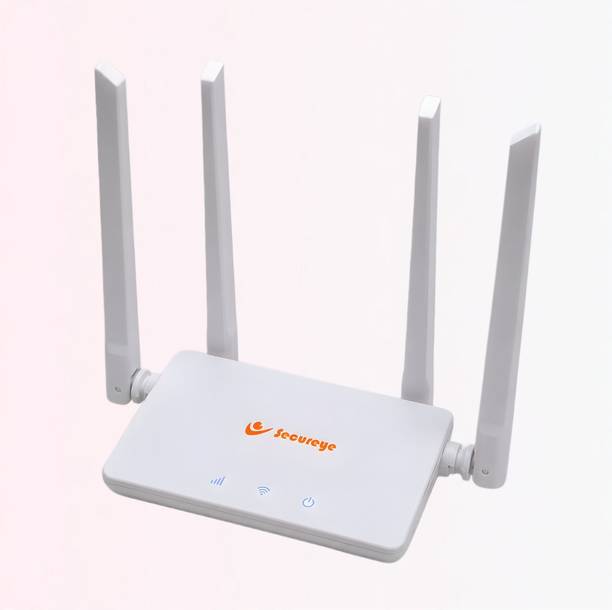 SECUREYE N300 4G LTE/-Rout.WH49 Router 2.4 GHz 300 Mbps Wifi Speed Single Band External Antenna MiFi (Sim Based)