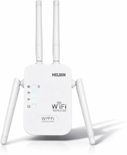 Melbon WiFi. Extender 300Mbps WiFi Repeater WiFi Range Extender 2.4 GHz 300 Mbps Wifi Speed Dual Band External Antenna Ethernet (Cable Broadband)