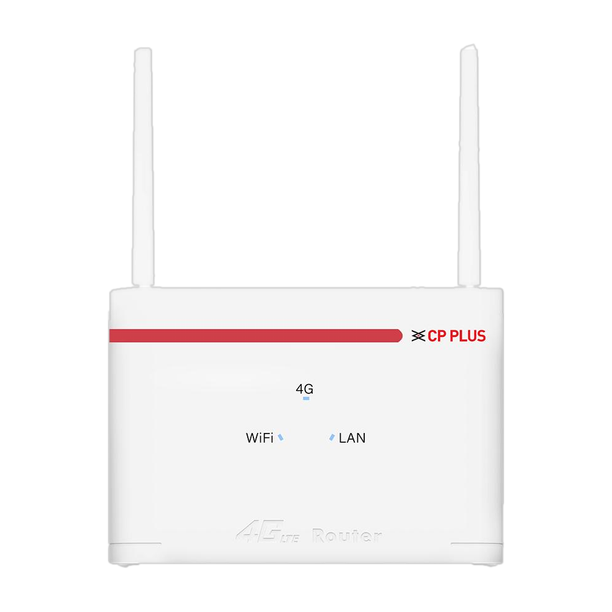 CP PLUS CP-XR-DE21-S-V2 WiFi-6 Compatible 5G Sim Connect with DVR/NVR/WiFi Camera 4G Router 2.4 GHz 150 Mbps Wifi Speed Dual Band External Antenna Ethernet (Cable Broadband), MiFi (Sim Based)