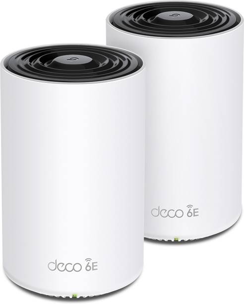 TP-Link Deco XE75 AXE5400 Tri-Band Mesh Wi-Fi System Mesh Router 2.4 GHz, 5 GHz 5400 Mbps Wifi Speed Tri Band Internal Antenna Ethernet (Cable Broadband)