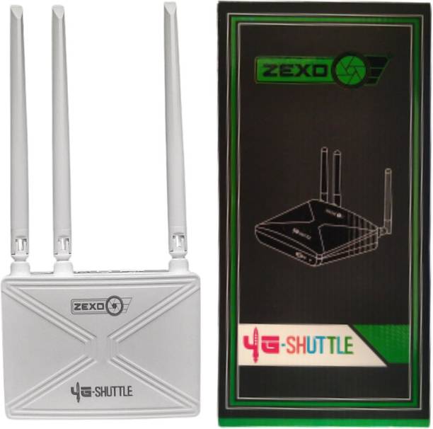 zexo WR-303 (WQL) 4G Router 2.4 GHz 300 Mbps Wifi Speed Tri Band External Antenna MiFi (Sim Based)