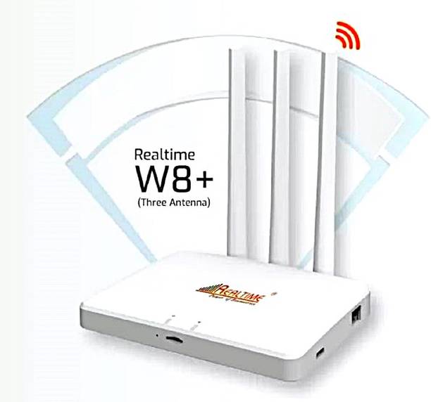 Realtime W8+ 5G Home Router 2.4 GHz 100 Mbps Wifi Speed Single Band Internal & External Antenna MiFi (Sim Based)