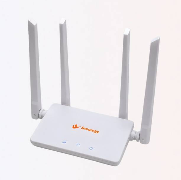 SECUREYE N300 4G LTE/-Rout.WH22 Router 2.4 GHz 300 Mbps Wifi Speed Single Band External Antenna MiFi (Sim Based)