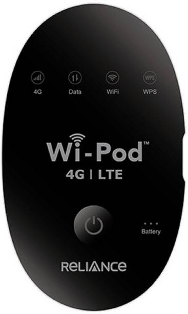 Reliance zte WD670 4G LTE Hotspot All Sim Supported 4G Router 2.4 GHz 150 Mbps Wifi Speed Single Band Internal Antenna MiFi (Sim Based)