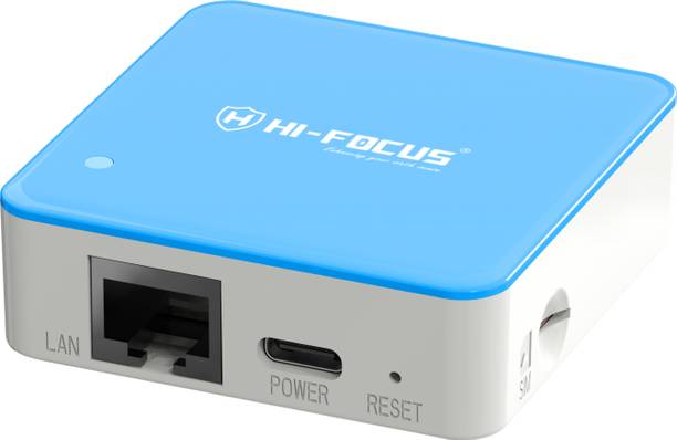 HI-FOCUS 4G Wireless with SIM Card Slot and Dual-Band Connectivity 4G Router 2.4 GHz 150 Mbps Wifi Speed Single Band Internal & External Antenna MiFi (Sim Based)