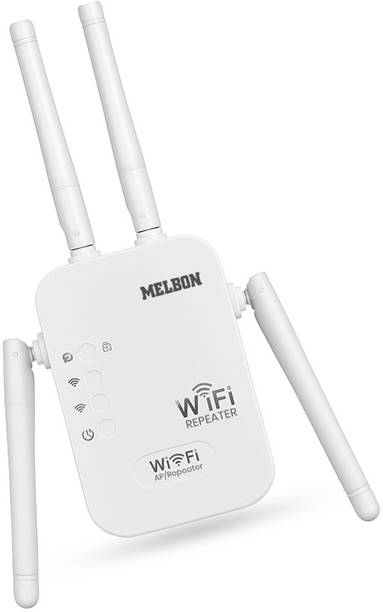 Melbon WiFi Extender Up to 300Mbps WiFi Range Extender 2.4 GHz 300 Mbps Wifi Speed Dual Band External Antenna Ethernet (Cable Broadband)