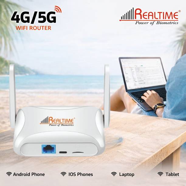 Realtime Just Insert Sim Card & Enjoy High Speed Internet 4G Router 2.4 GHz 100 Mbps Wifi Speed Single Band Internal & External Antenna MiFi (Sim Based)