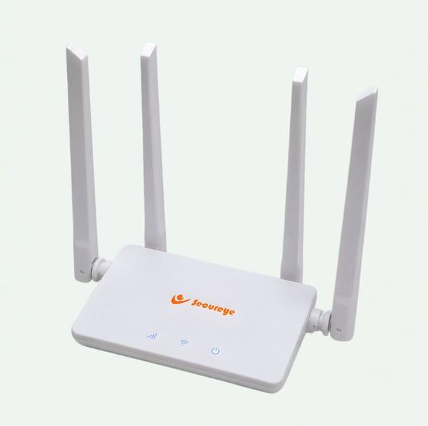 SECUREYE N300 4G LTE/-Rout.WH48 Router 2.4 GHz 300 Mbps Wifi Speed Single Band External Antenna MiFi (Sim Based)