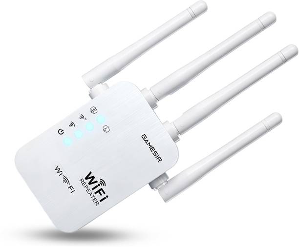 GameSir WiFi- Extender Up to 300Mbps WiFi Repeater WiFi Range Extender 2.4 GHz 300 Mbps Wifi Speed Dual Band External Antenna Ethernet (Cable Broadband)