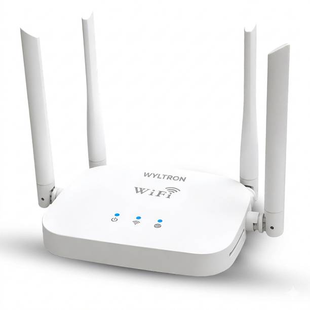 Wyltron Wireless 300M Router WiFi Range Extender 5 GHz 300 Mbps Wifi Speed Single Band External Antenna MiFi (Sim Based)