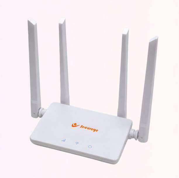 SECUREYE N300 4G LTE/-Rout.WH45 Router 2.4 GHz 300 Mbps Wifi Speed Single Band External Antenna MiFi (Sim Based)