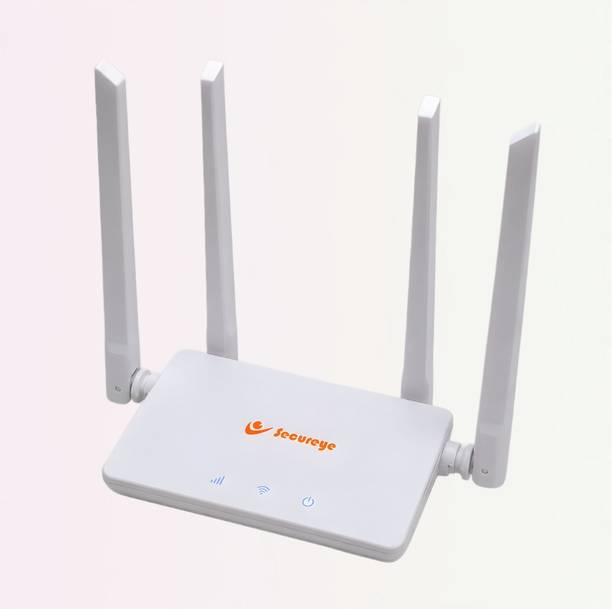 SECUREYE N300 4G LTE/-Rout.WH39 Router 2.4 GHz 300 Mbps Wifi Speed Single Band External Antenna MiFi (Sim Based)
