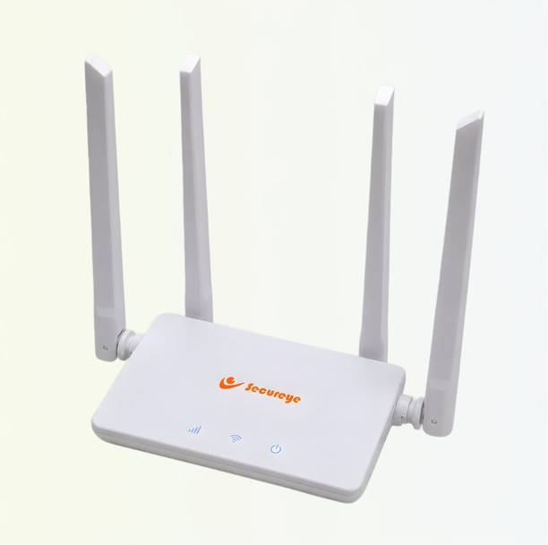 SECUREYE N300 4G LTE/-Rout.WH11 Router 2.4 GHz 300 Mbps Wifi Speed Single Band External Antenna MiFi (Sim Based)