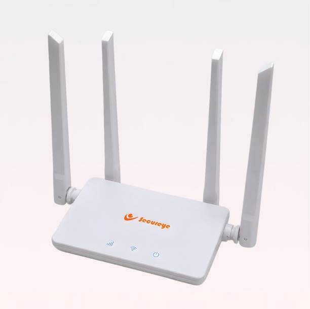 SECUREYE N300 4G LTE/-Rout.WH24 Router 2.4 GHz 300 Mbps Wifi Speed Single Band External Antenna MiFi (Sim Based)