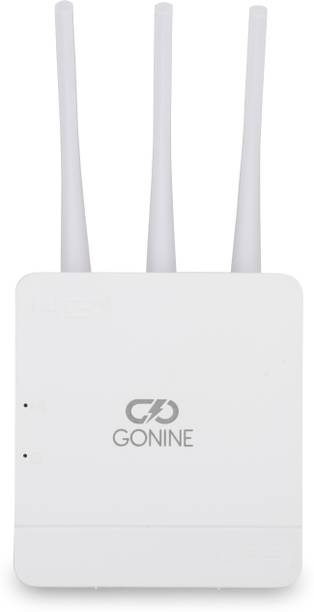 GONINE 5G & 4G Wi-Fi 6 Plug and Play with Micro SIM Card Slot Connect with all devices 4G Router 2.4 GHz 300 Mbps Wifi Speed Single Band External Antenna MiFi (Sim Based)